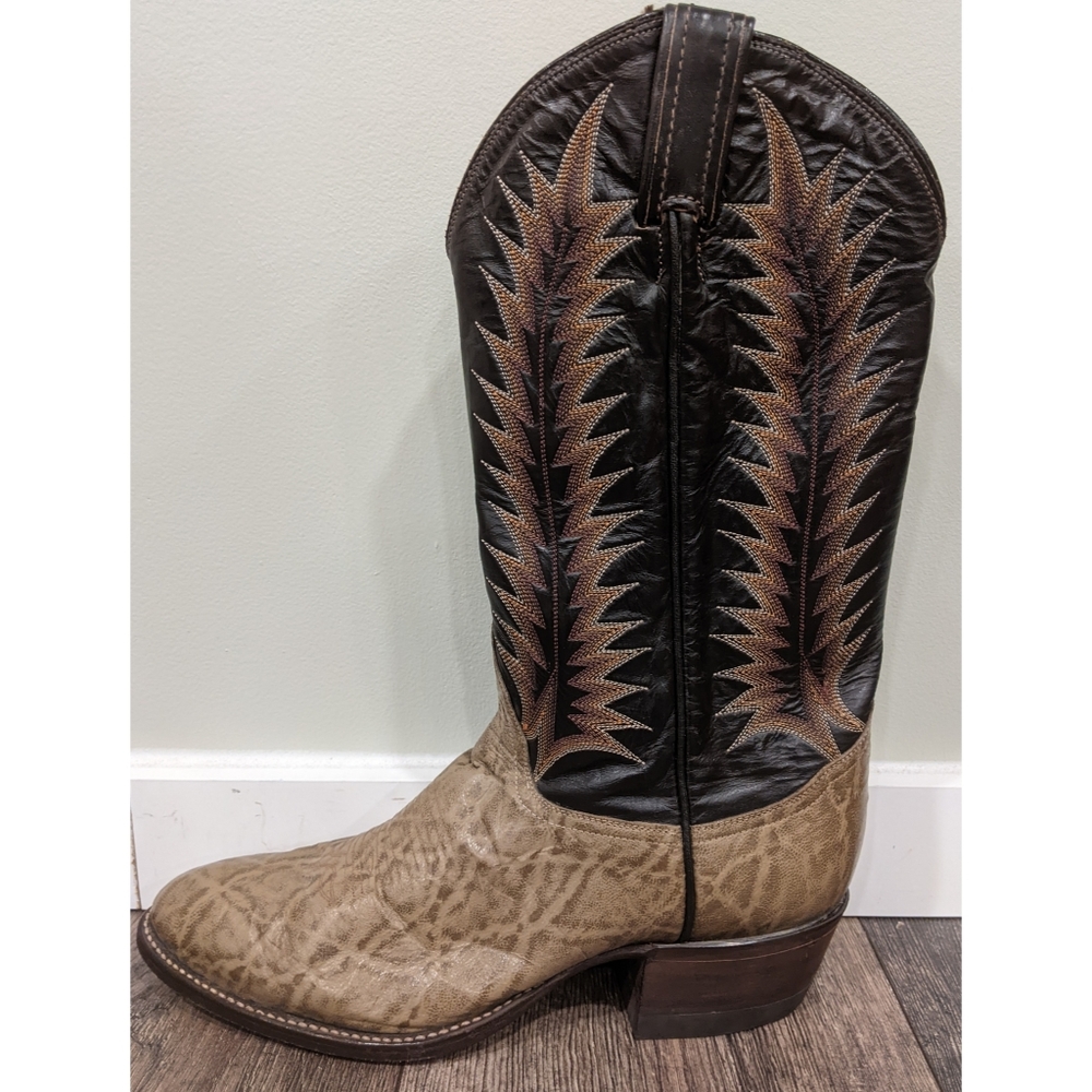 Tony Lama Exotic Elephant Western Cowboy Boots 8.5 - Picture 7 of 13